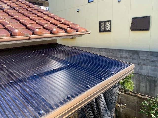 明石市　K様　雹被害波板交換　施工写真